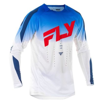 Maillot cross Fly EVOLUTION DST 2025 - Blanc / Bleu