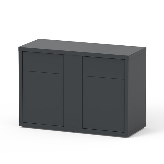 Meuble d'aquarium avec 2 portes Sublime Gris L.120xP.50xH.83cm