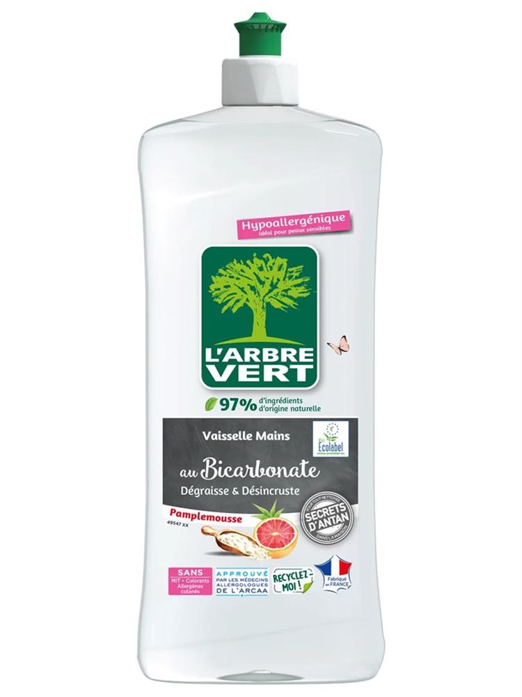 L'ARBRE VERT Geschirrspülmittel liq Natron & Grapefruit Fl 750 ml
