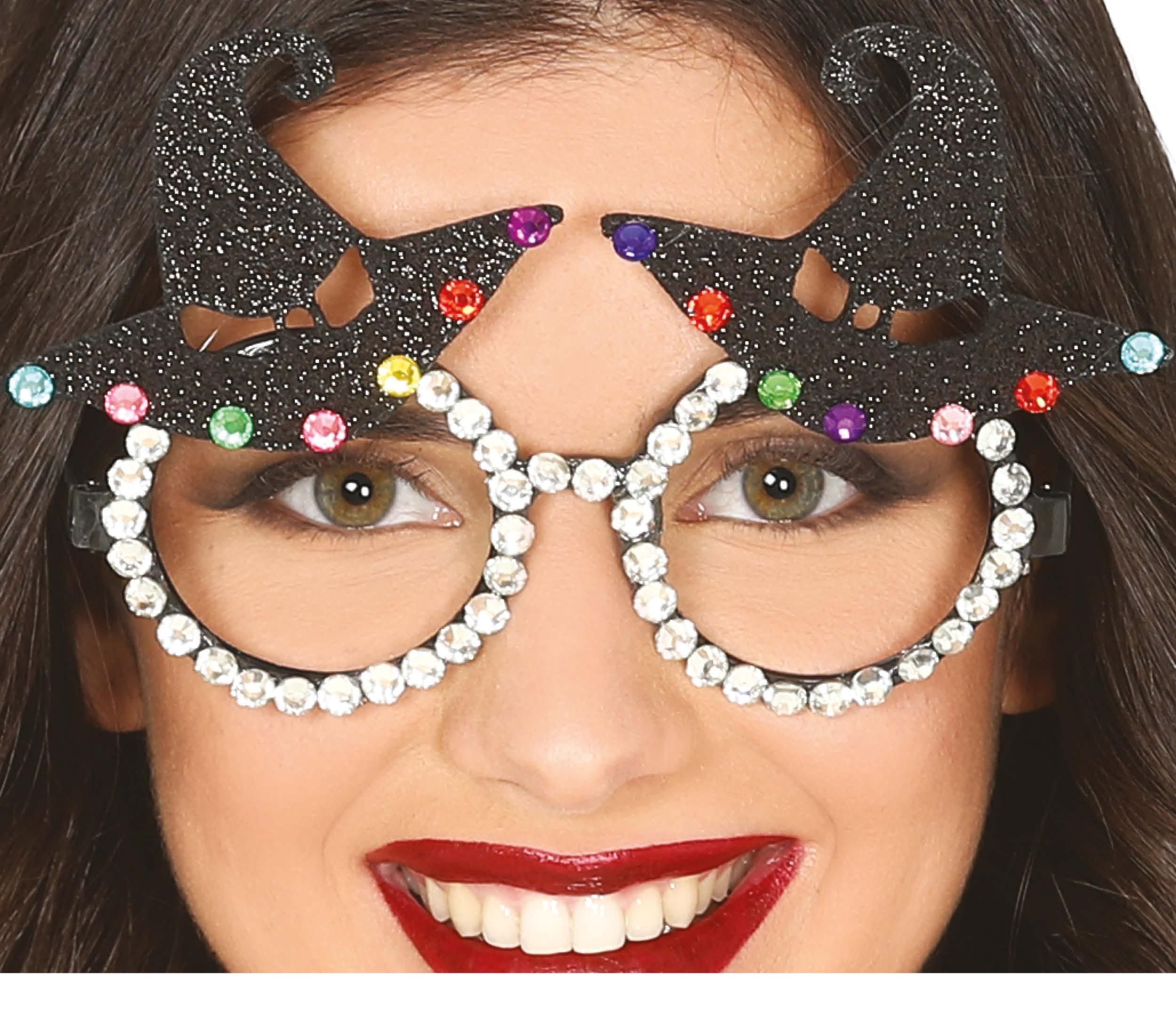 Halloween Bril Heksenhoed Glitter