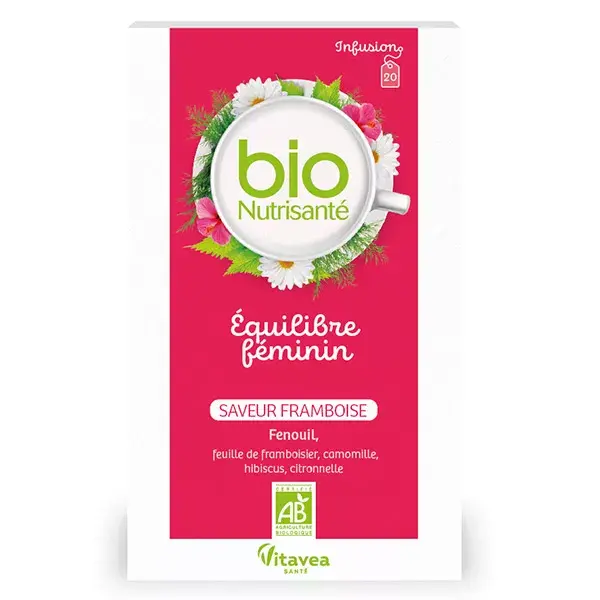 Vitavea BioNutrisanté - Infusão de Equilíbrio Feminino - Sabor Framboesa - 20 sachês