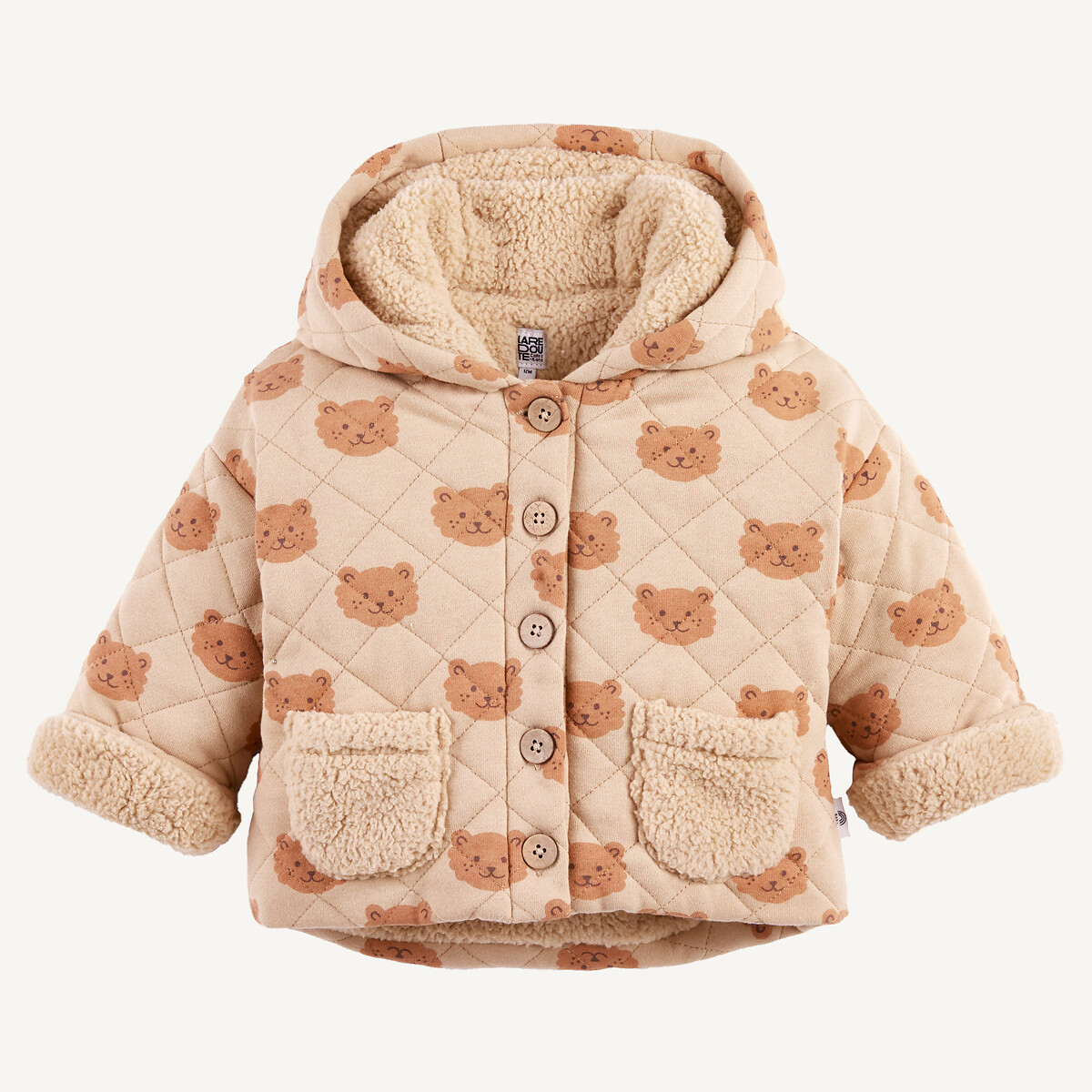 COLEÇÃO LA REDOUTE<br>Colete com forro de sherpa e capuz