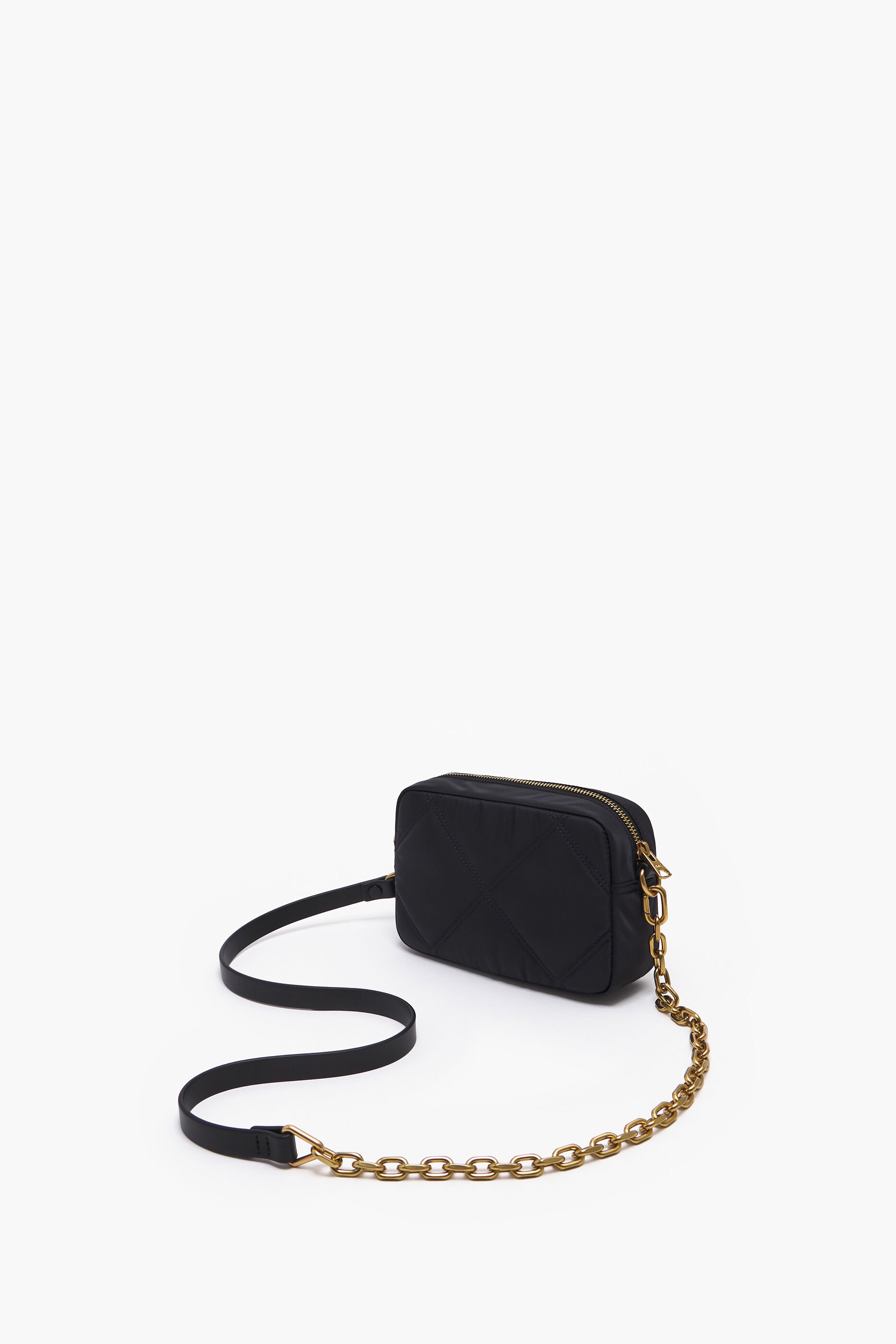 Bolsa de ombro retangular preta tamanho XS