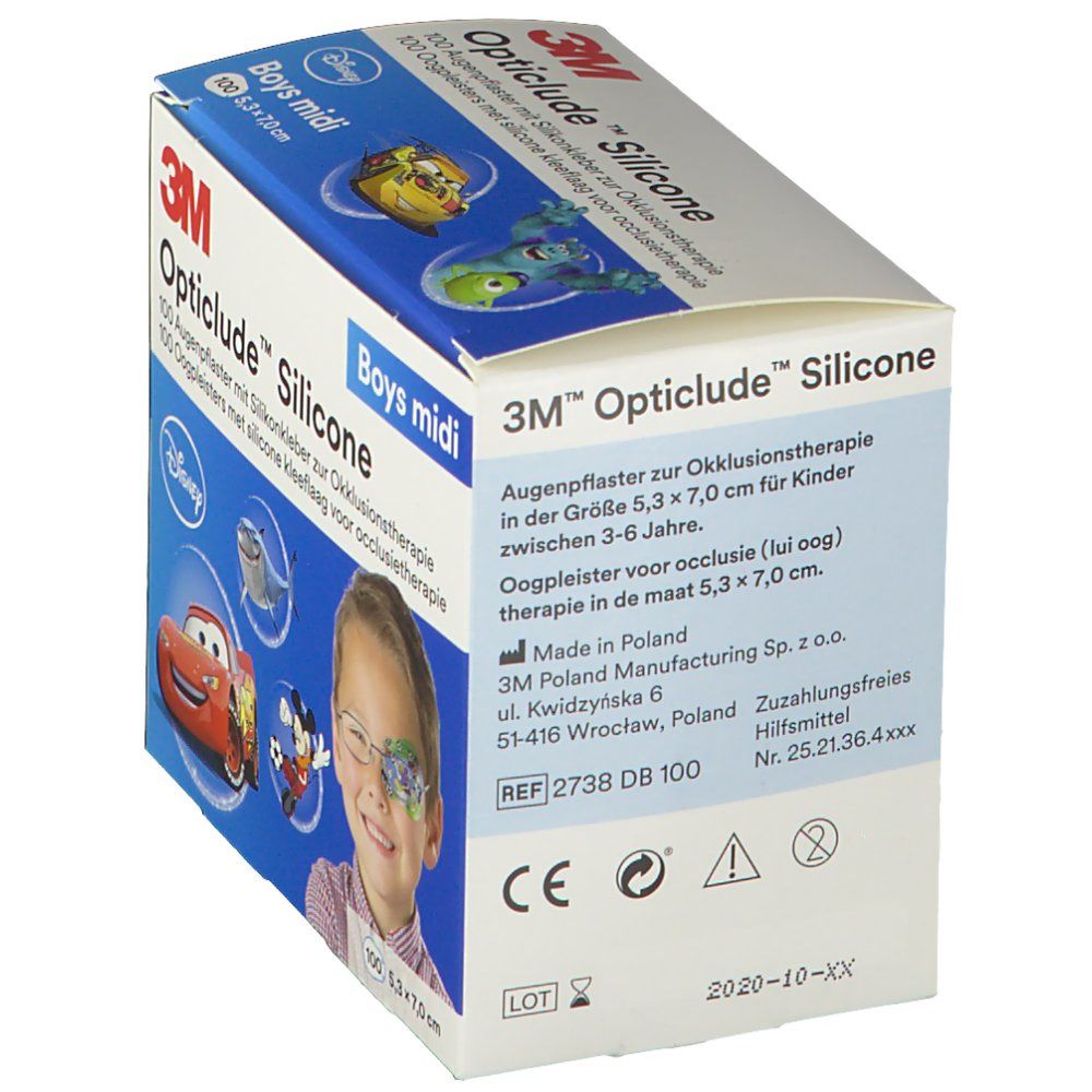 Opticlude 3M Silicone Boys midi 5,3 cm x 7 cm