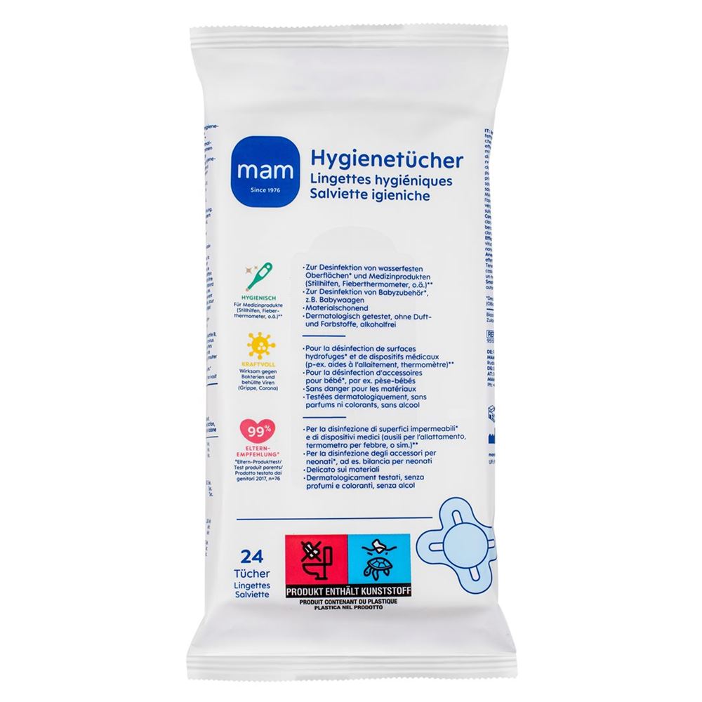 MAM Hygienetücher<br>24 Stück, Beutel