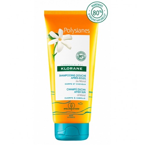 Klorane Tamanu BIO e Monoï Champô Duche Pós Solar corpo e cabelo 200ml
