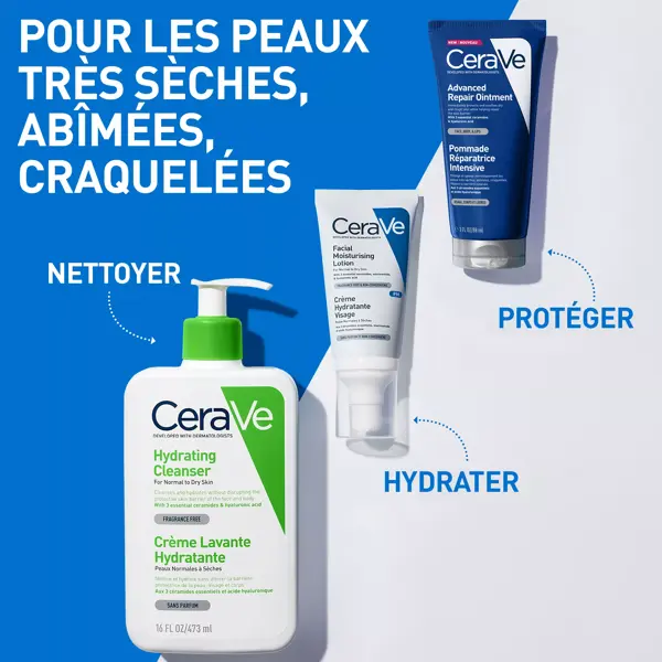 Pomada CeraVe Reparação Intensiva para Rosto e Corpo, Pele Muito Seca, 88ml