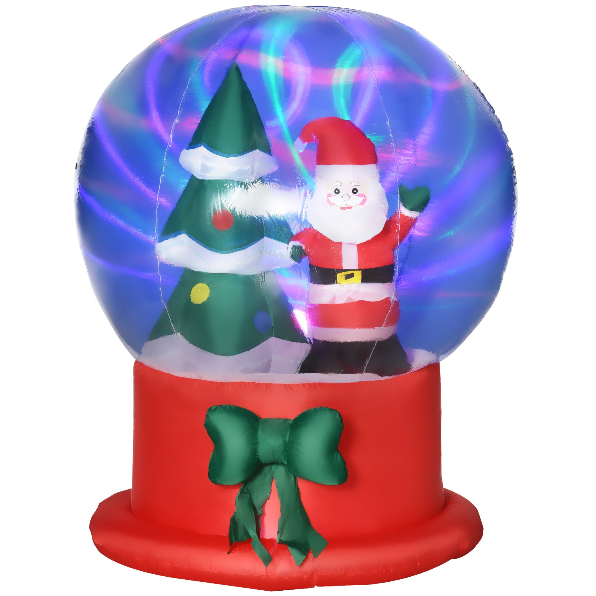 Outsunny Aufblasbare Weihnachtsdekoration mit LED-Lichte blau 110L x 110B x 150H cm