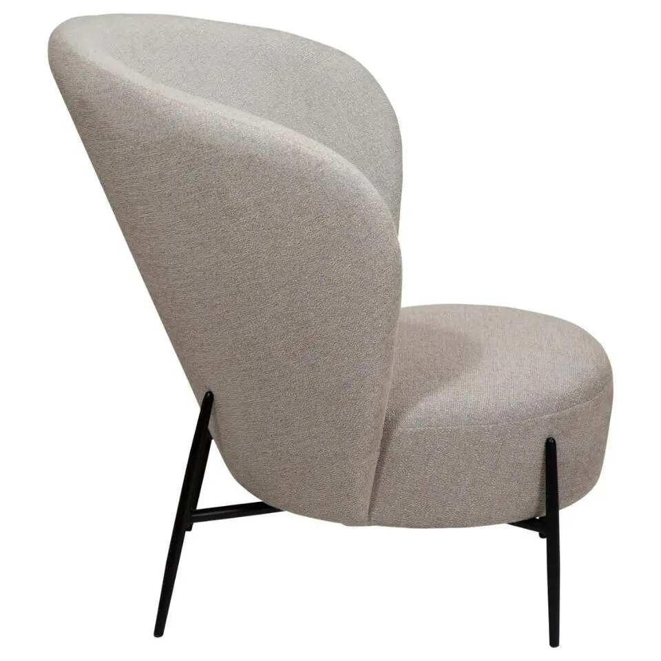 Hioshop Orbit Dan-Form fauteuil bouclé lichtgrijs