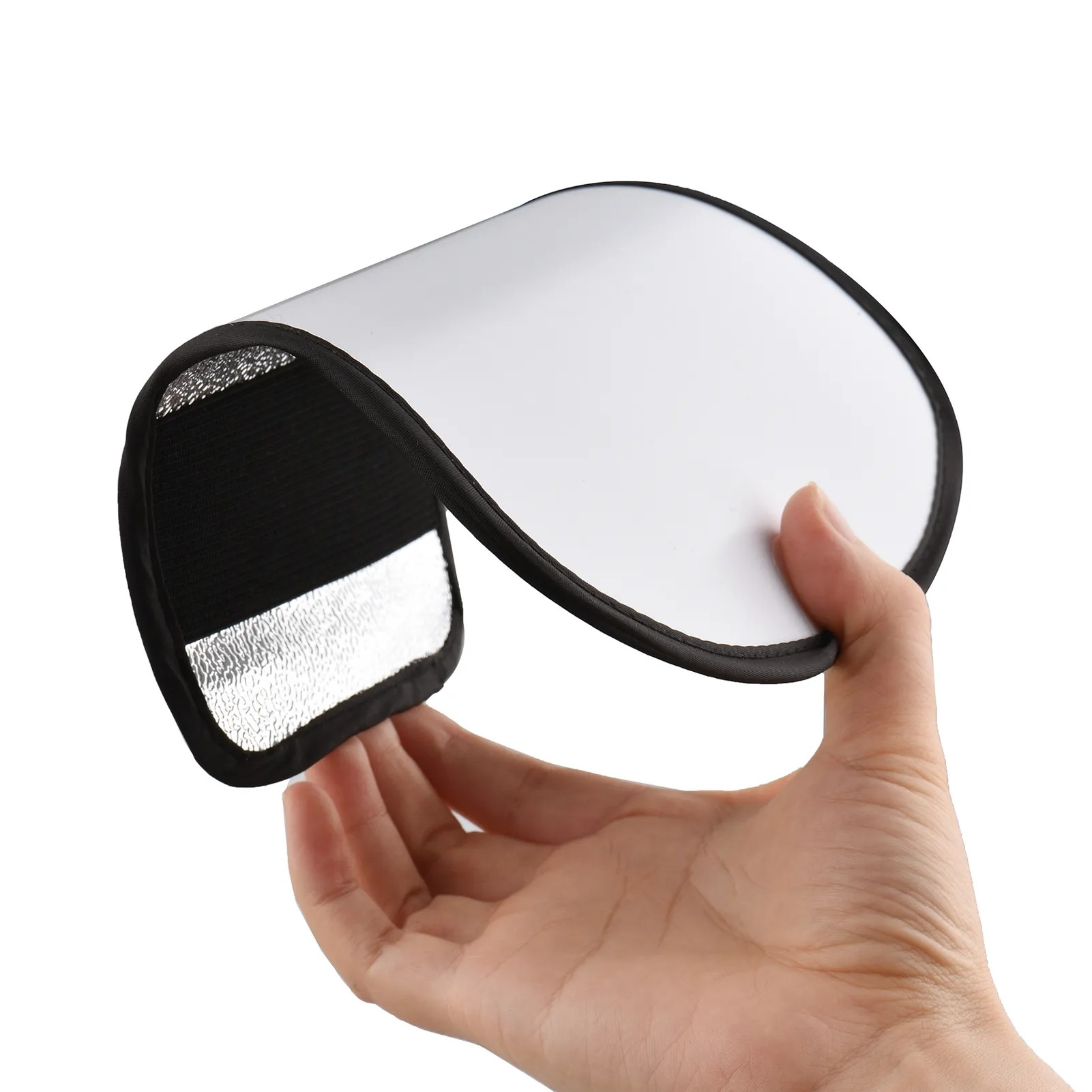 (20x18cm) Kamera Licht Reflektor Studio Ausrüstung Porträt Foto Leuchte für DSLR Kameras - Weiss / Silber