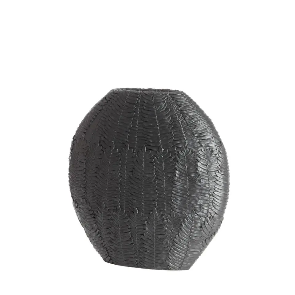 Light & Living - Nivica vaas deco 40,5x11x40 cm - mat zwart