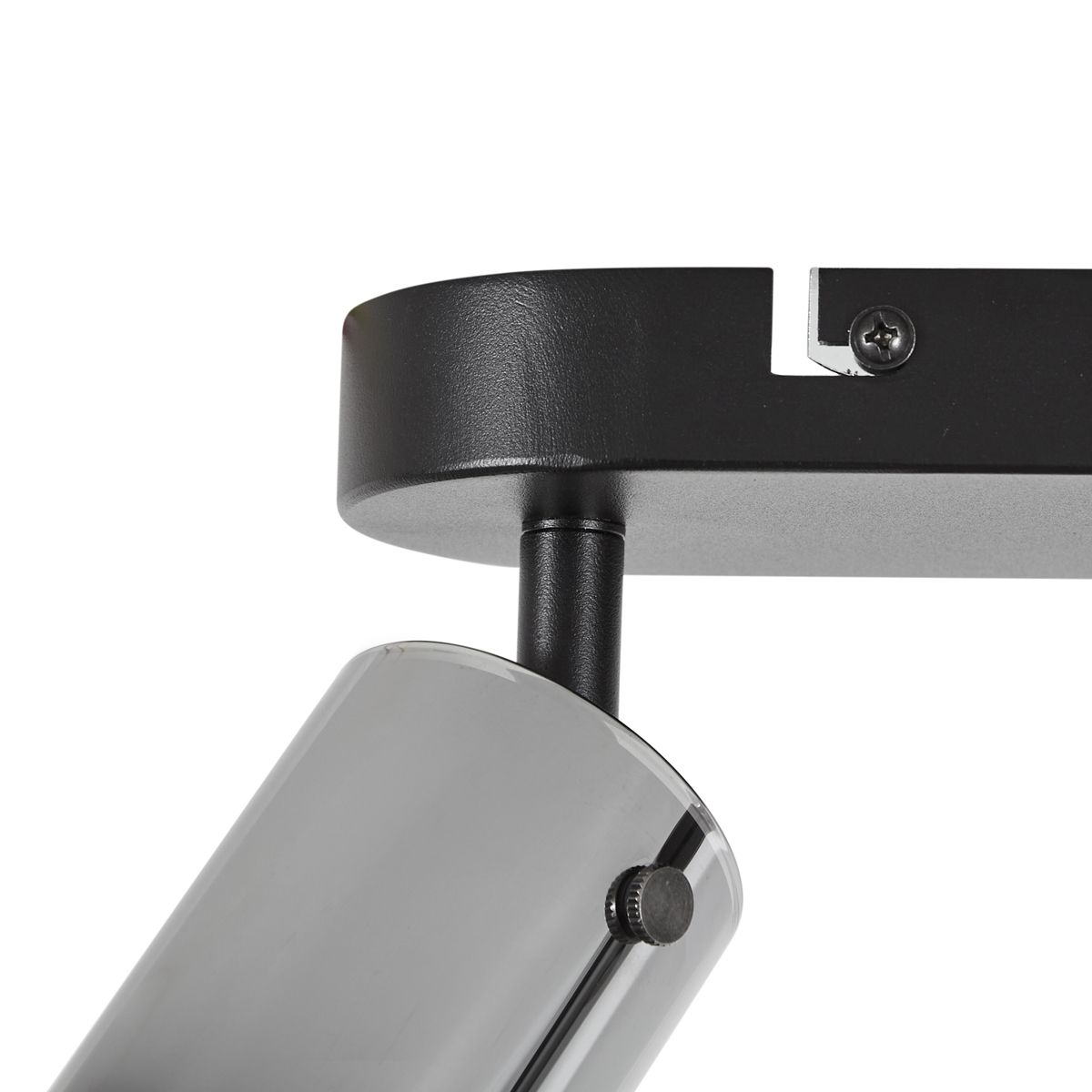 Moderne plafondspot gunmetal 2-lichts draai- en verstelbaar - Drain