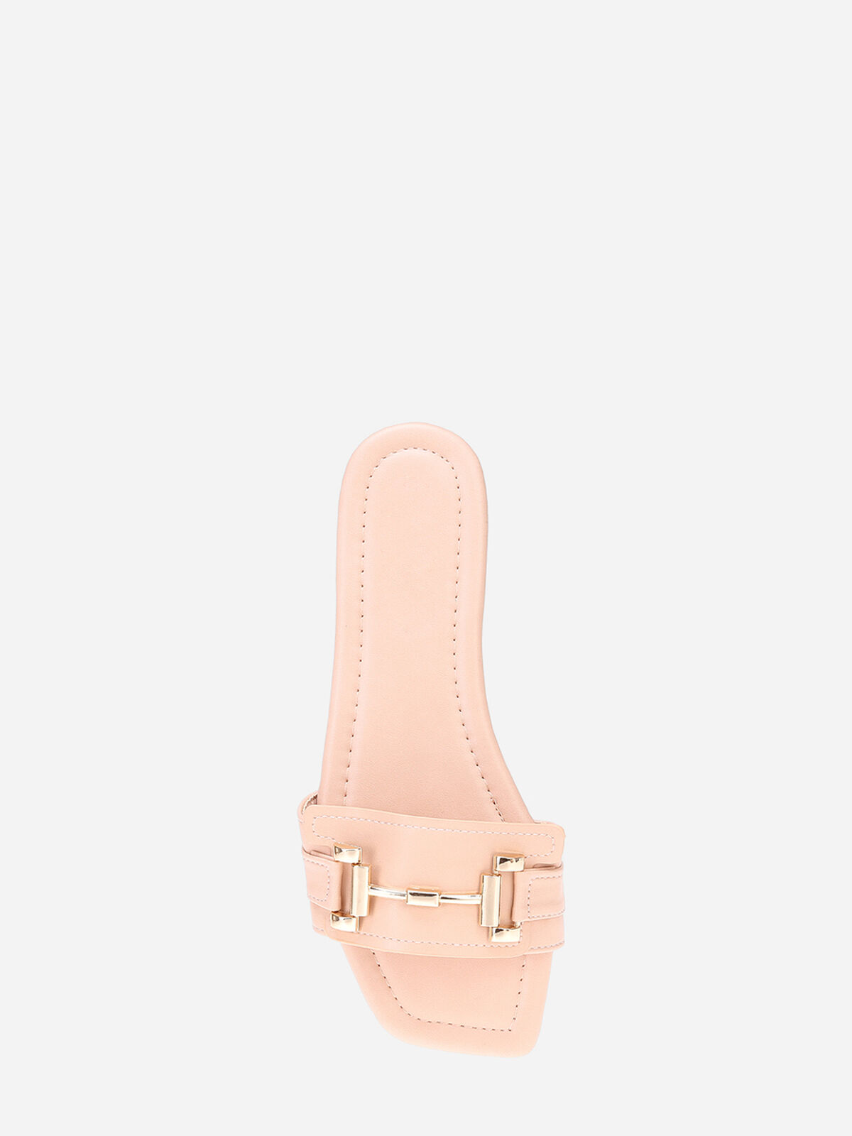 Mules à bride métallique- Beige