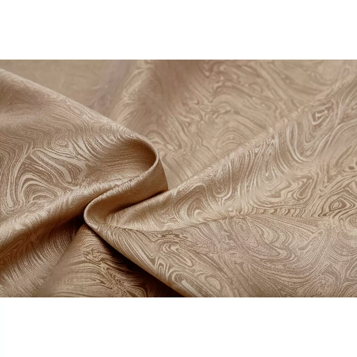Nachtvorhang Jacquard Moiré Braun