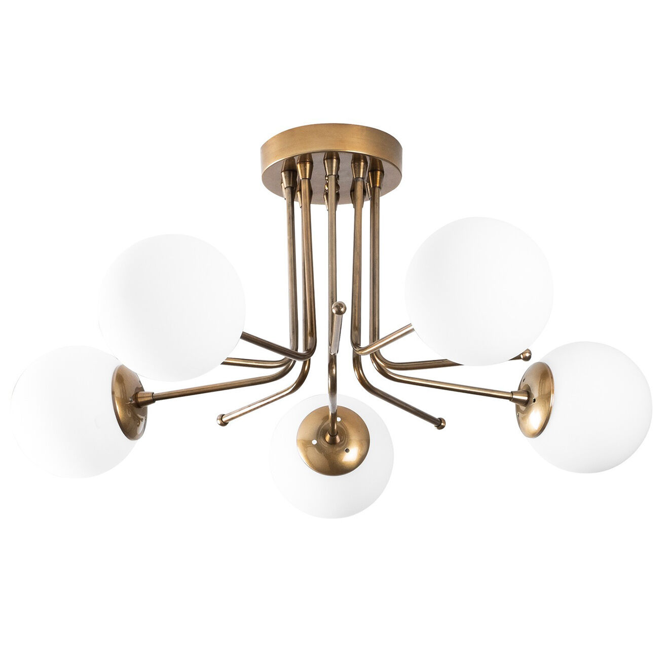 Opviq Plafonnier Daisy blanc/doré - 80x80x34 cm