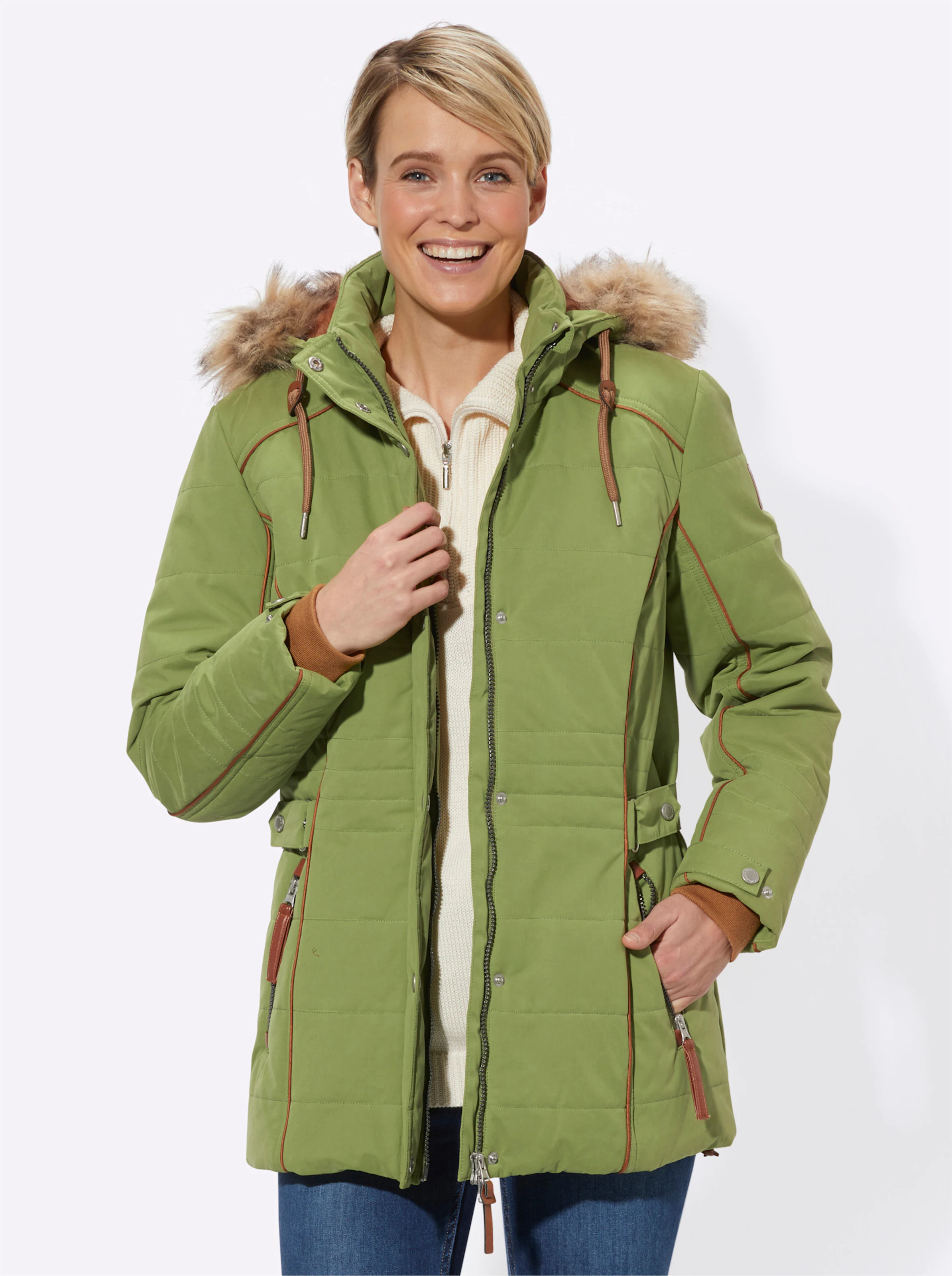Steppjacke in grün