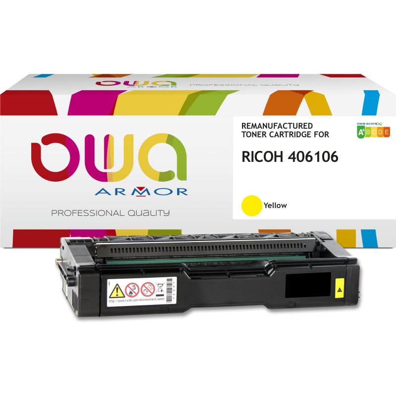 Toner remanufacturé OWA - standard - pour RICOH 406097