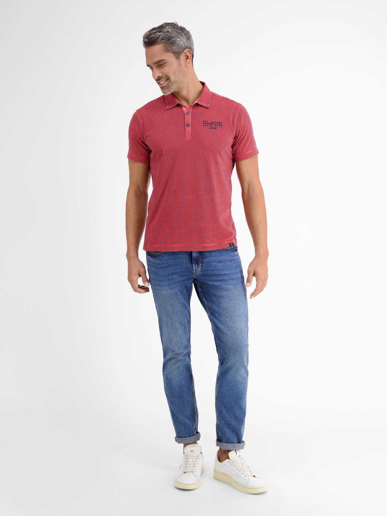 Poloshirt in Finelineroptik