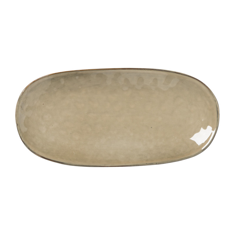 Bord ovaal Toscane - beige - 25.5x12 cm
