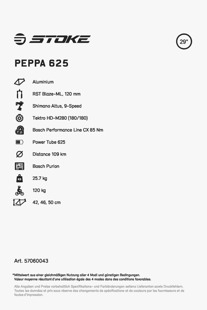 Stoke Peppa 625 29 E-Mountainbike 2024