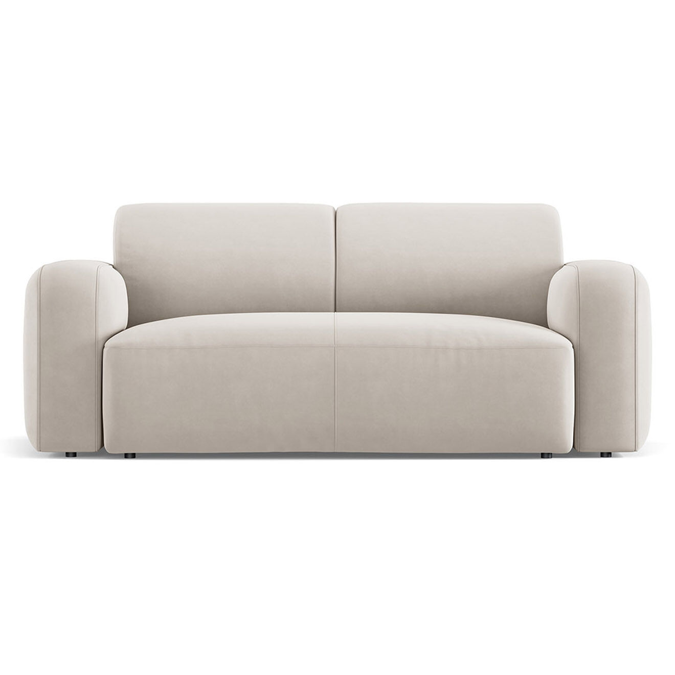 Mazzini Sofas Canapé Velours Jasmin 2 Places beige - 170x95x72 cm
