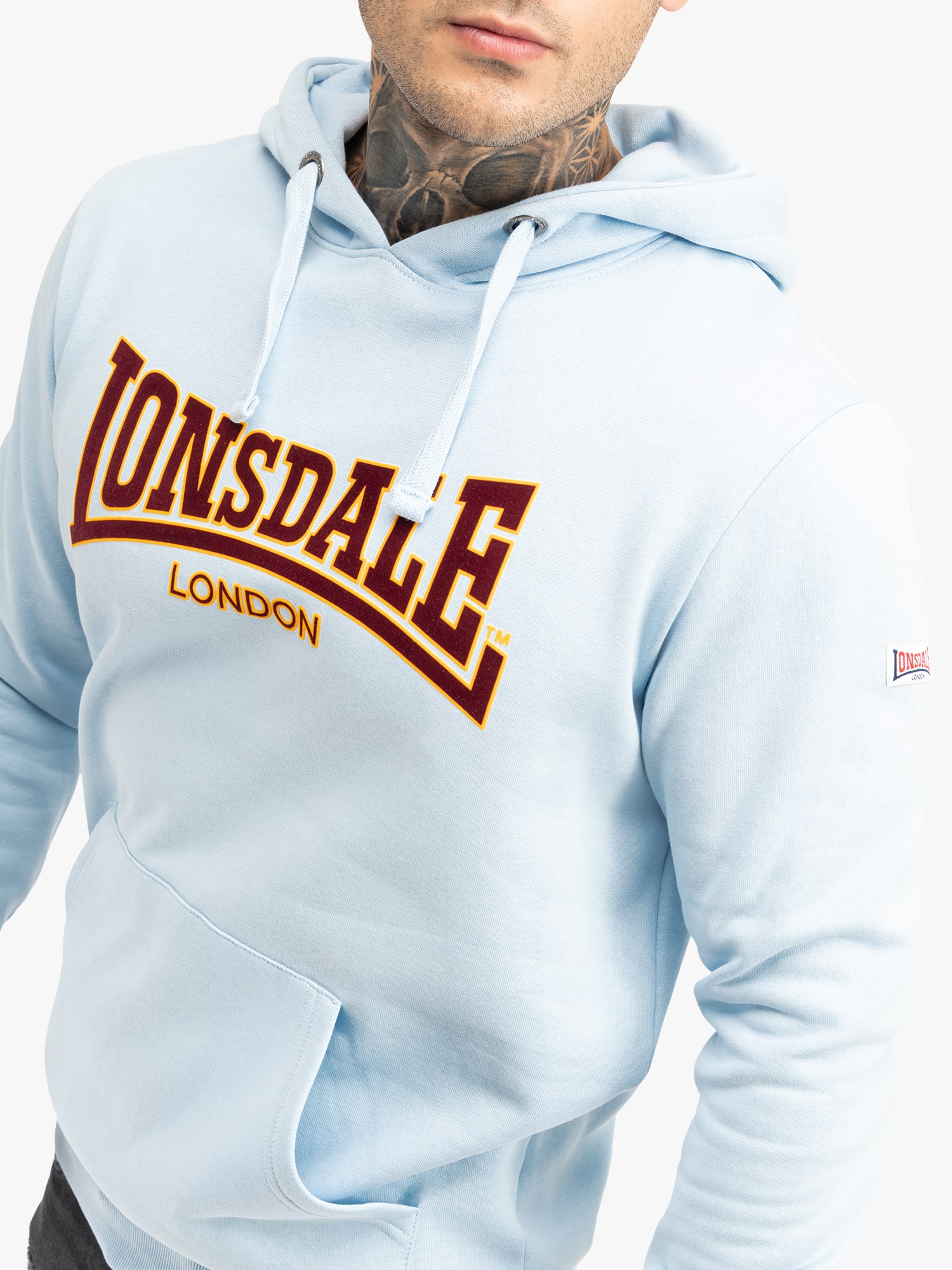 Lonsdale Herren Kapuzensweatshirt schmale Passform HOODED CLASSIC LL002