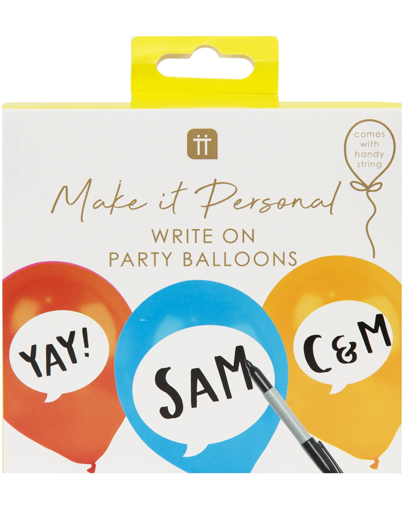 Luftballons WRITE ON PARTY BALLOONS 12er Pack