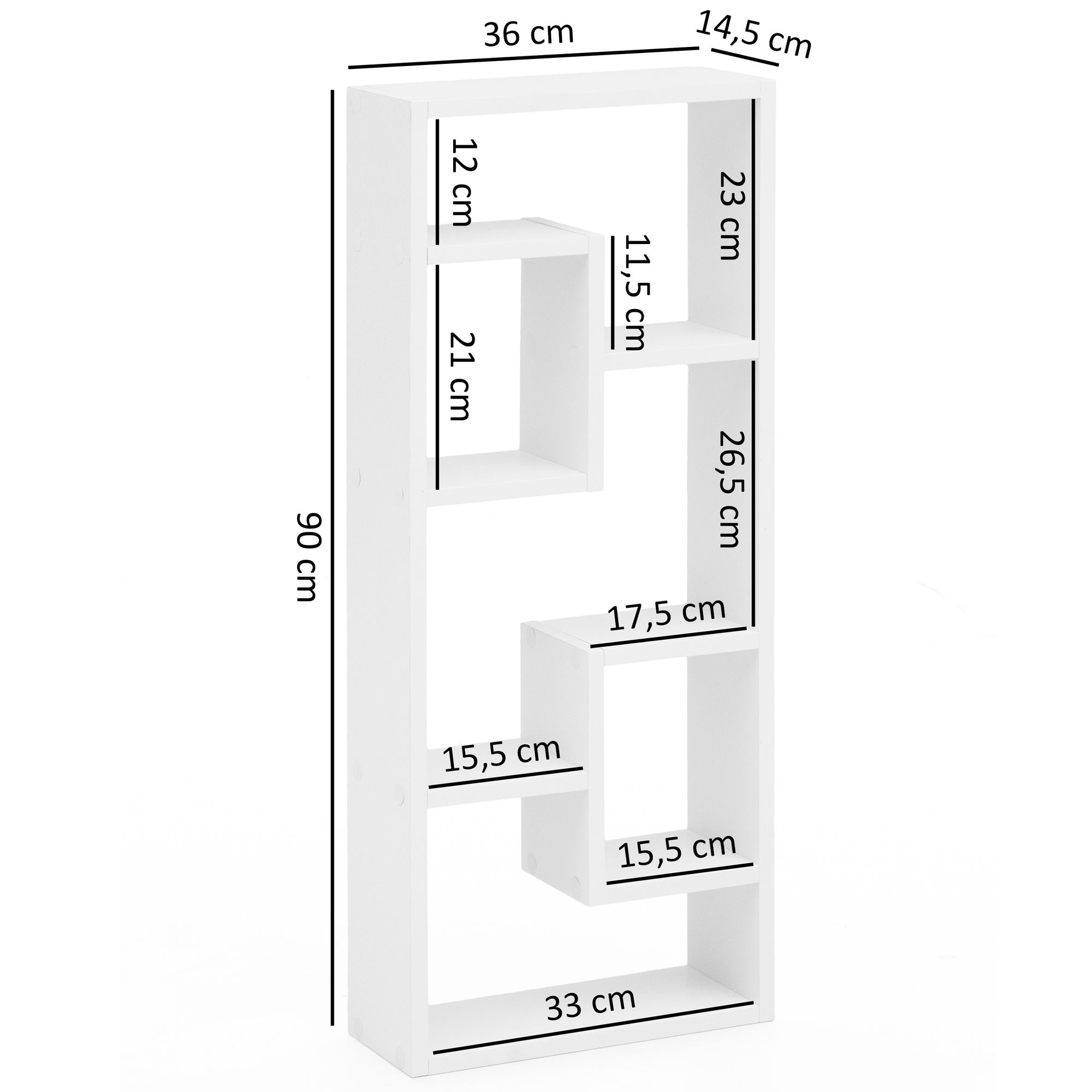 KADIMA DESIGN Wandregal ITTER: Modernes Design, Vielseitige Verwendung, Spanplattenmaterial, Verschiedene Farboptionen