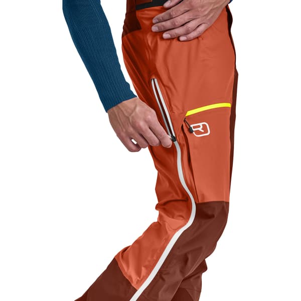 Pantalon ski de randonnée ORTOVOX 3L ORTLER PANTS M CLAY ORANGE