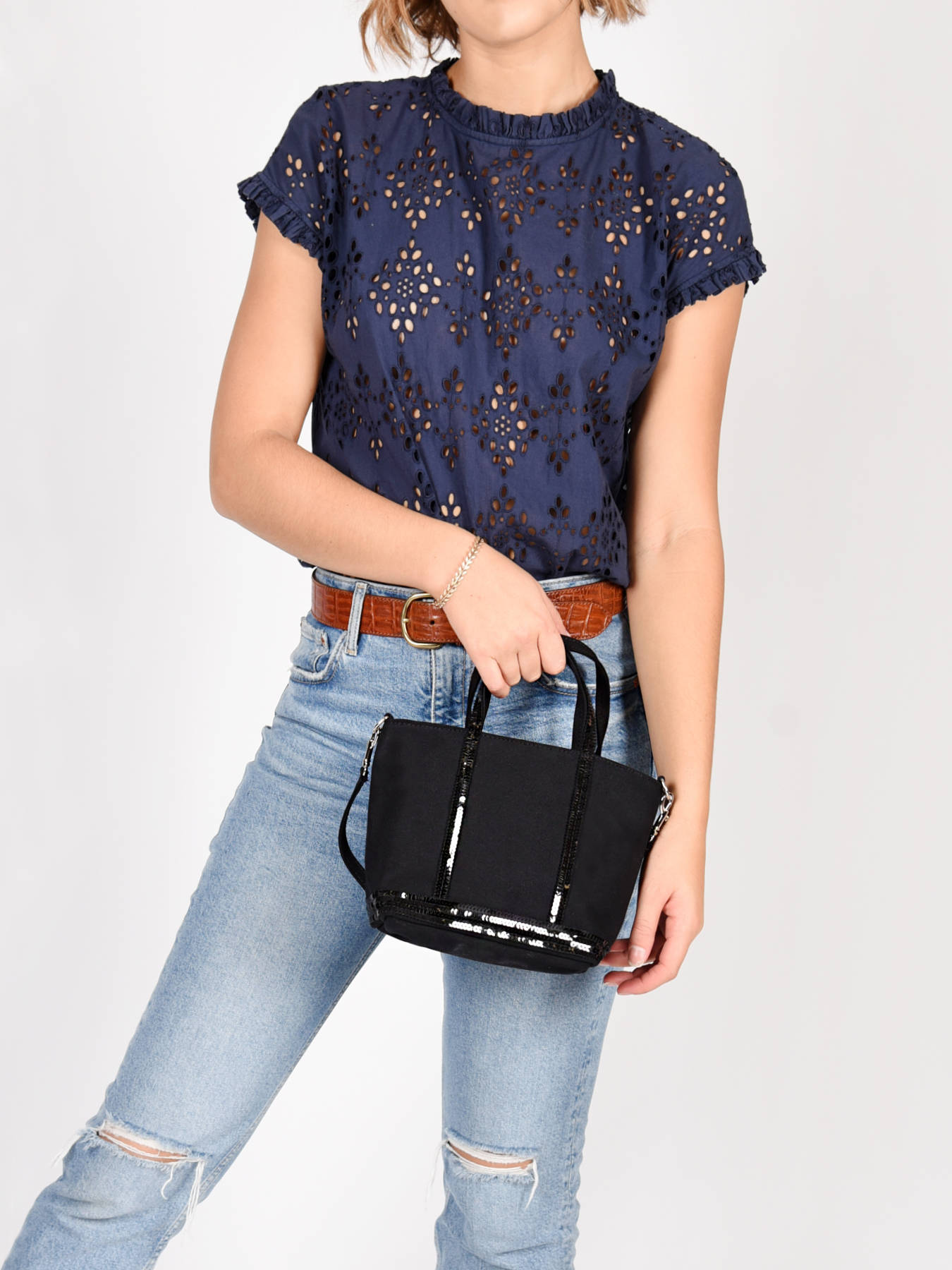 Sac bandoulire Baby Cabas paillettes VANESSA BRUNO