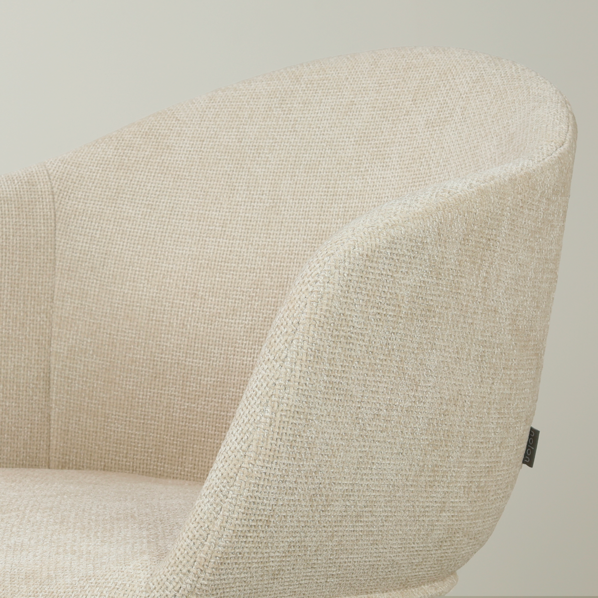 Barkruk Nino-Otis H65 cm wit onderstel cottonbeige