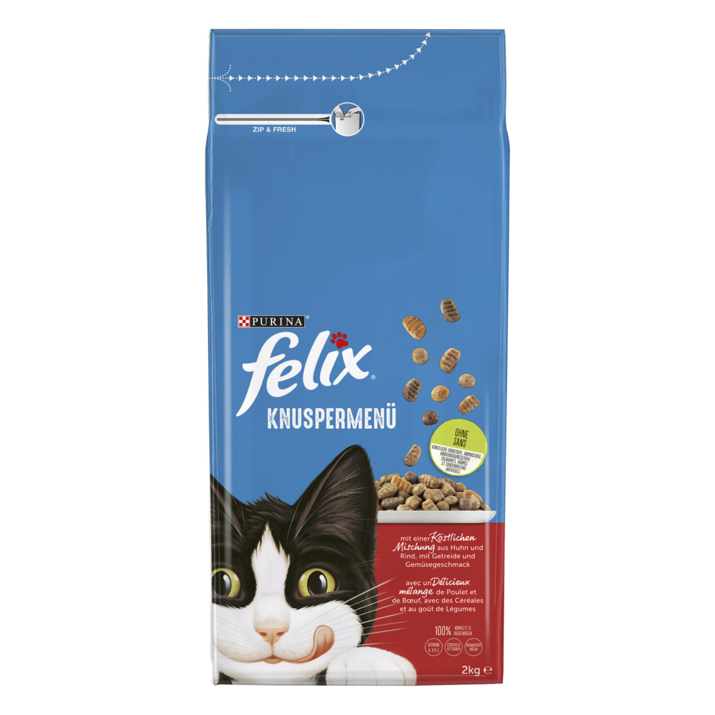 Felix Trocken-Katzenfutter Knuspermenü Fleisch