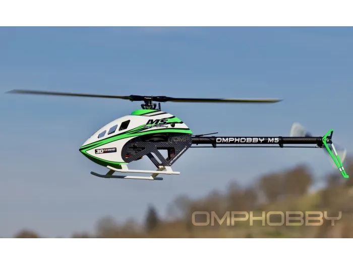OMPHobby Helikopter M5 Aurora-Green Bausatz und Rotorblätte M5 vielseitiger Modellheli