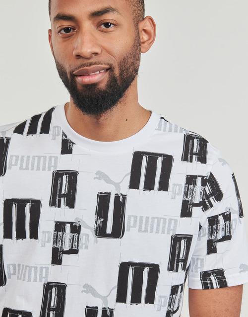 Puma - ESS+ LOGO LAB AOP TEE - Blanc