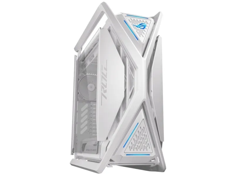 ASUS ROG Hyperion GR701 - FT gaming - udvidet ATX - sidepanel med vindue (hærdet glas) - ingen strømforsyning - hvid - USB/Lyd