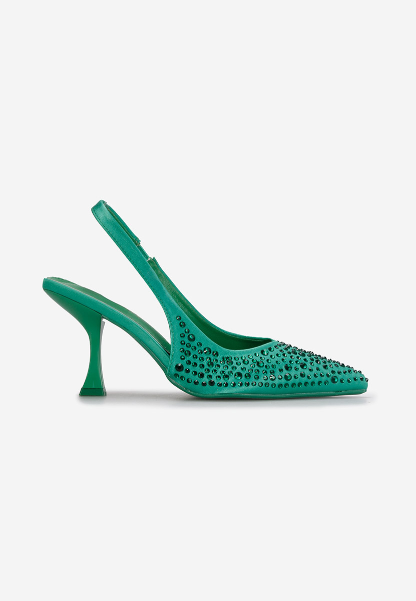 Chaussures stiletto slingback verts Fyra