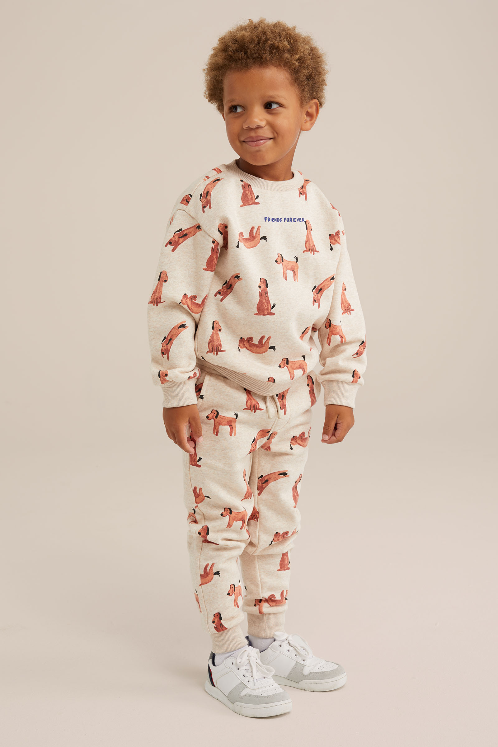 Jongens joggingbroek WE Fashion Lichtgrijs gemeleerd