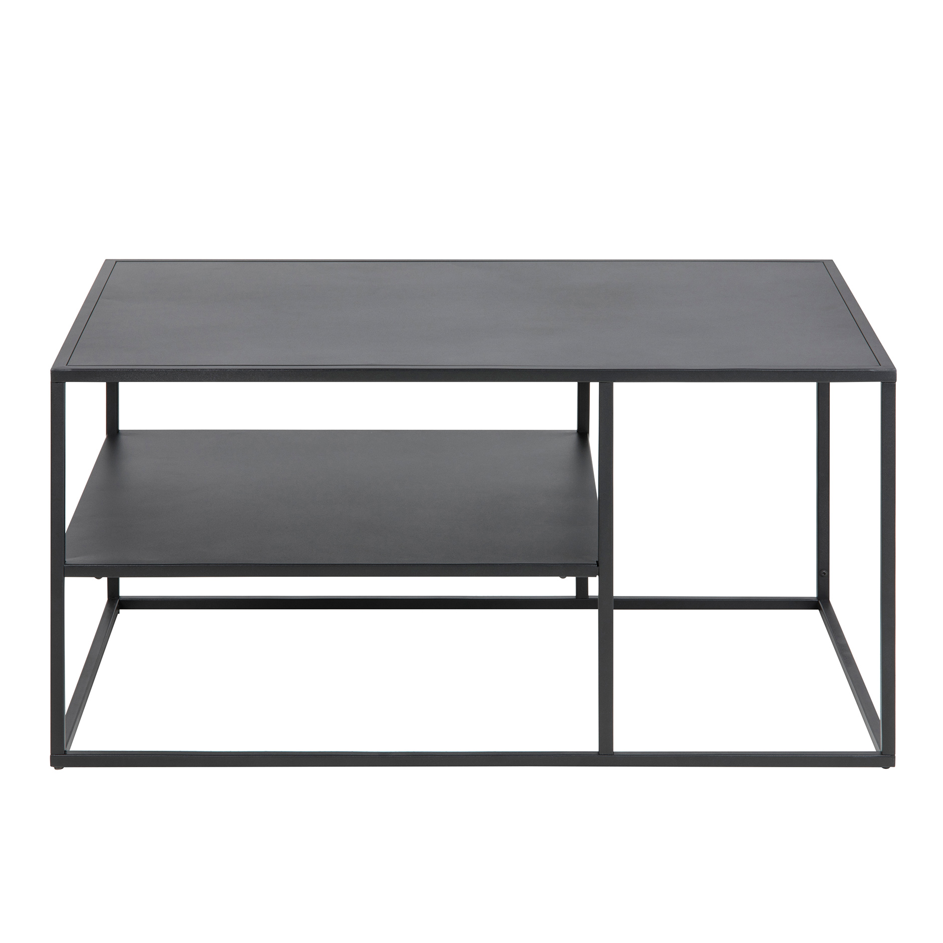 Couchtisch NEWTON - schwarz - Ablage - 90 cm