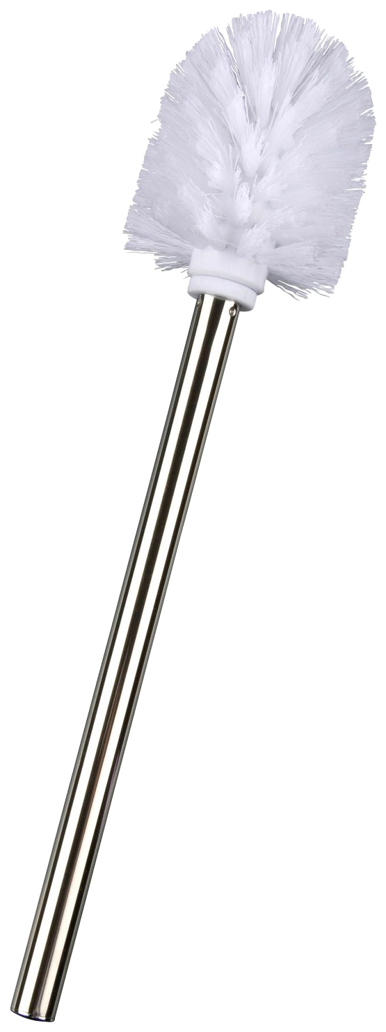 WENKO WC-Reinigungsbürste Set 3 Stk. aus Edelstahl | Kunststoff weiss, Durchmesser 8 cm