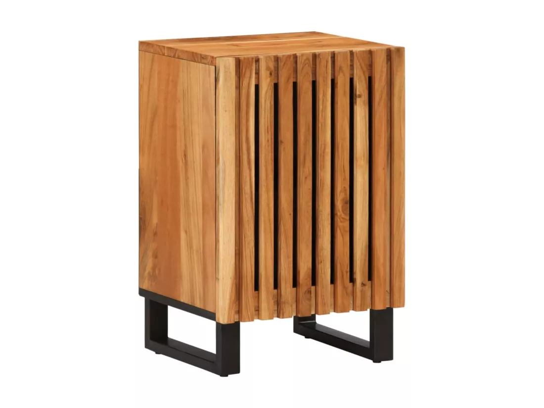 Armoire de salle de bain 38x34x58 cm bois massif d'acacia
