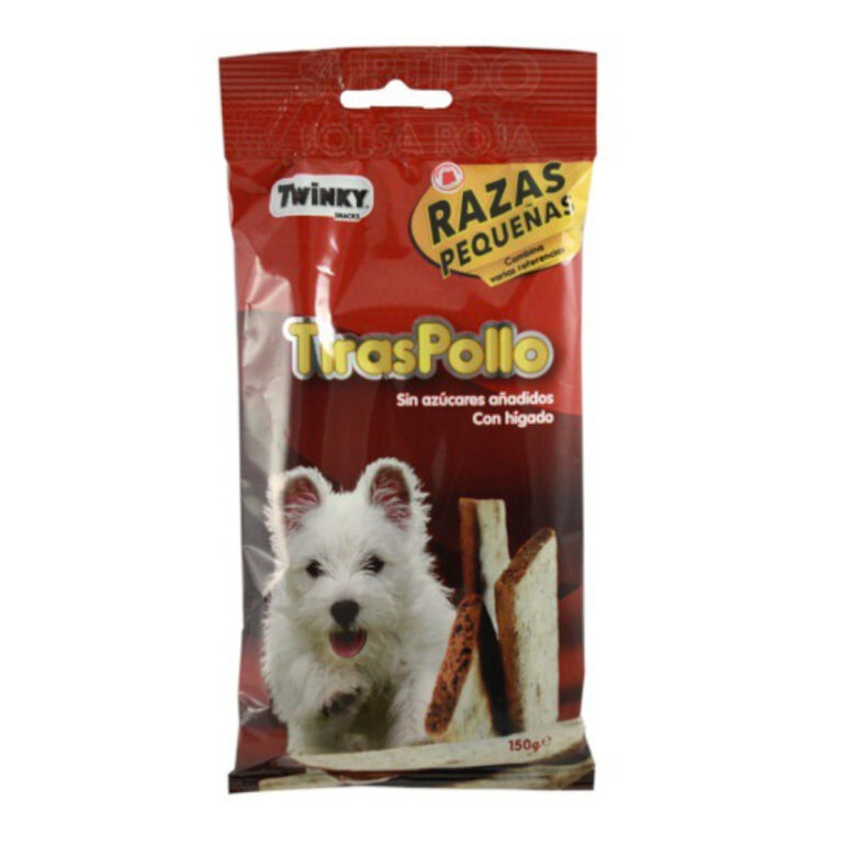 Tiras de frango Twinky para cães de raças pequenas