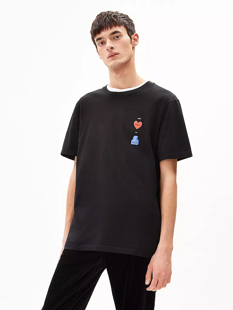 ARMEDANGELS T-Shirt JAAMES PIXXEL LOGAA schwarz