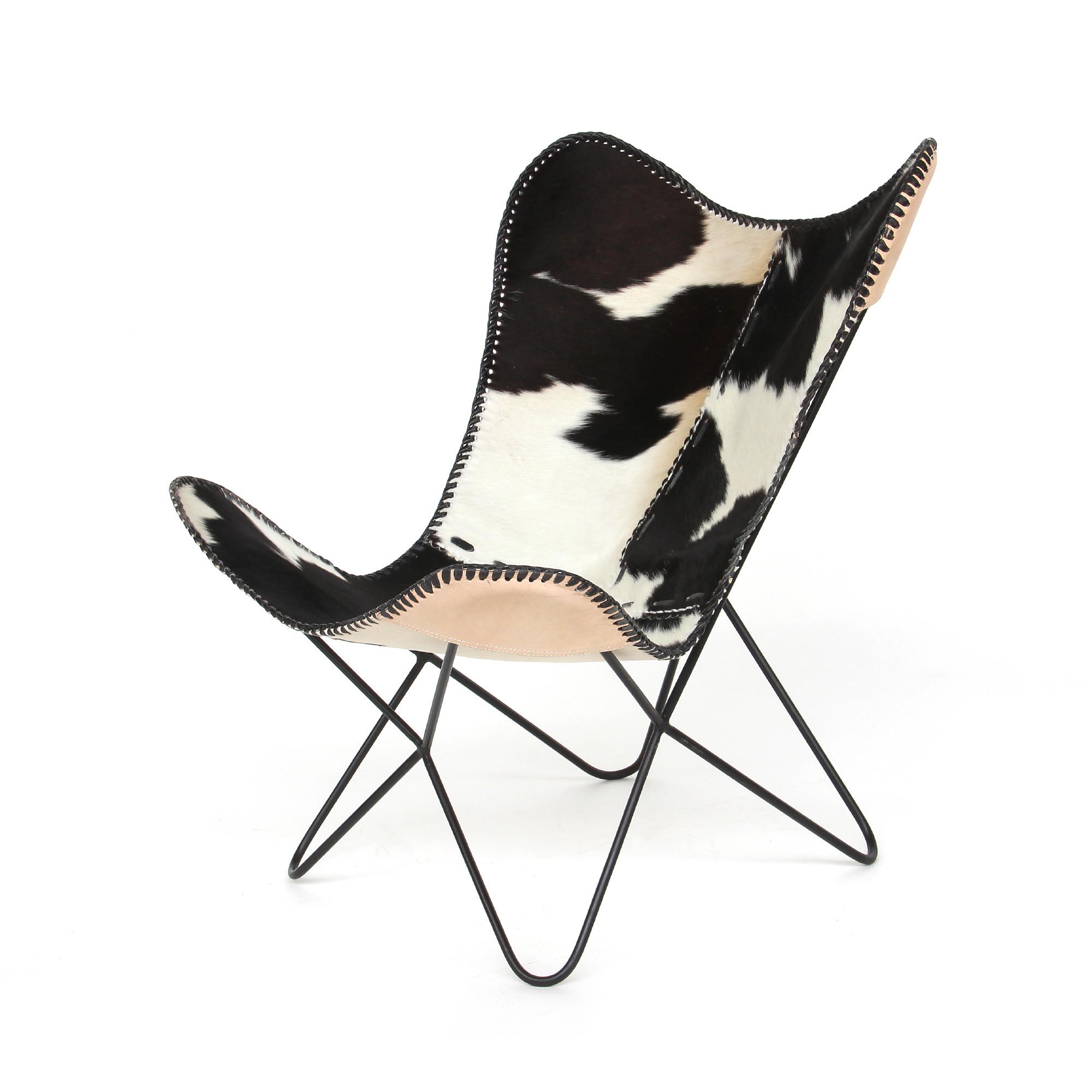 Lounger 'Sam', schwarz-weiß, T 70 cm, B 76 cm, H 92 cm von fischer's lagerhaus