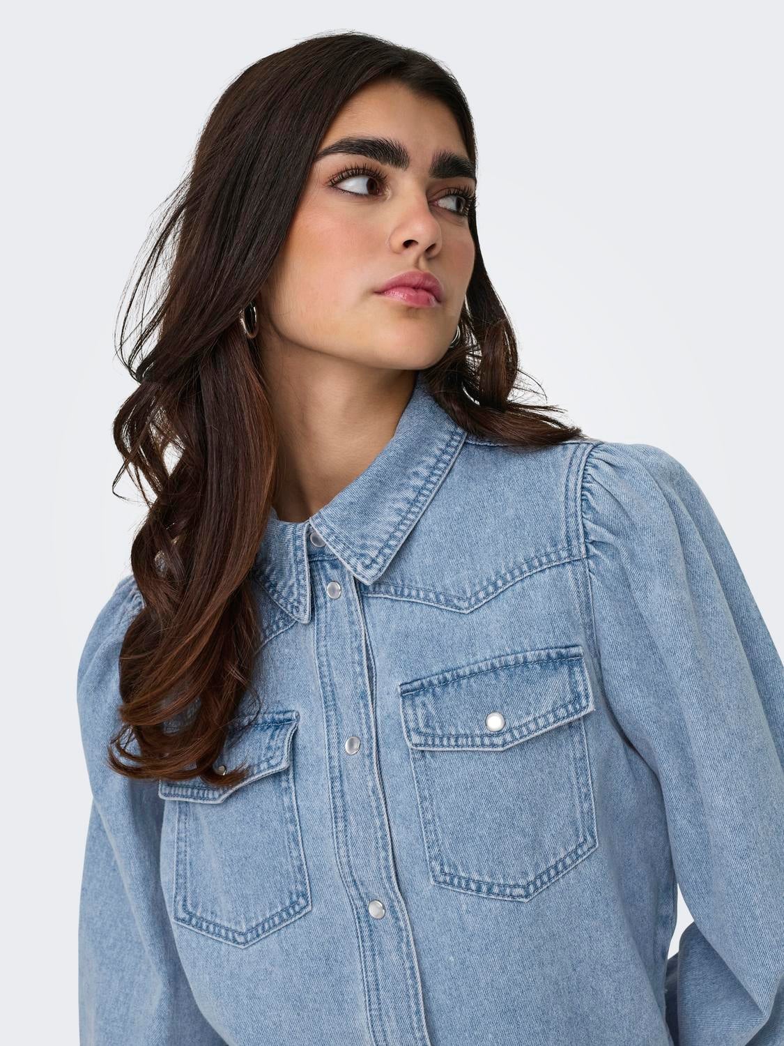 ONLCOREY Jeanshemd Light Blue Denim