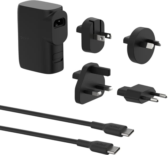 Belkin BoostCharge 25W hybrid vægoplader + 5.000mAh powerbank (sort)