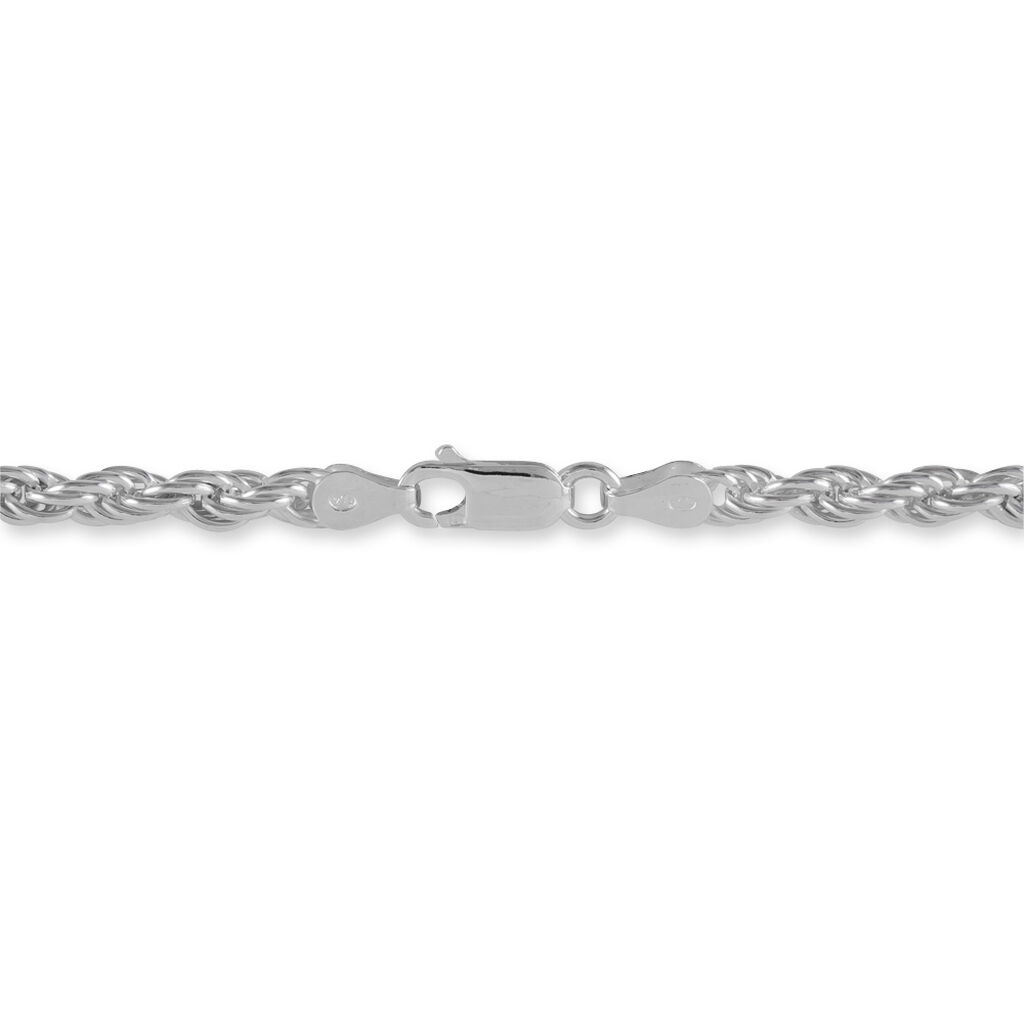 Bracelet Cacilda Maille Corde Argent Blanc