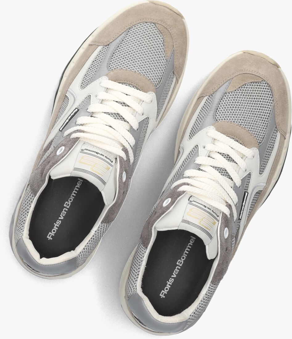 grijze floris van bommel lage sneakers sfm-10257 de rezer