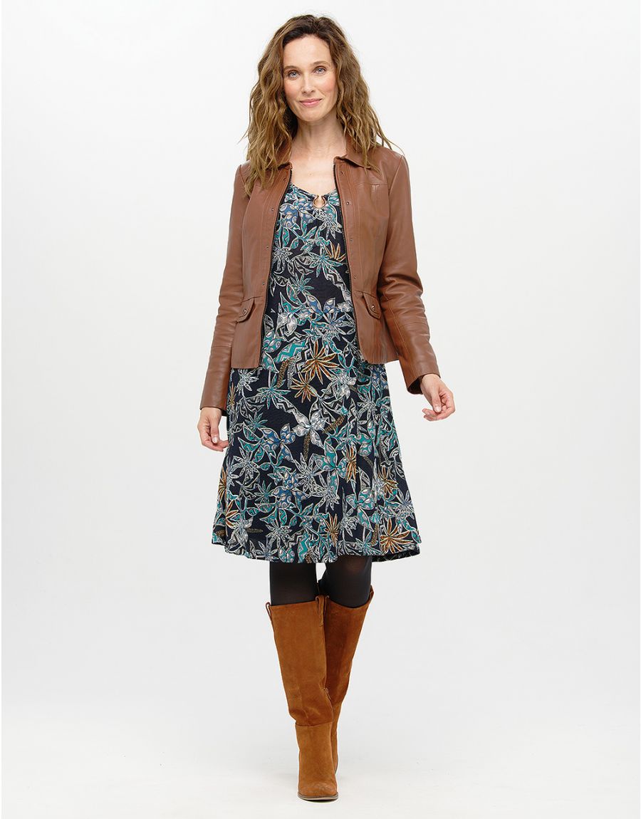 Robe imprimée bleue