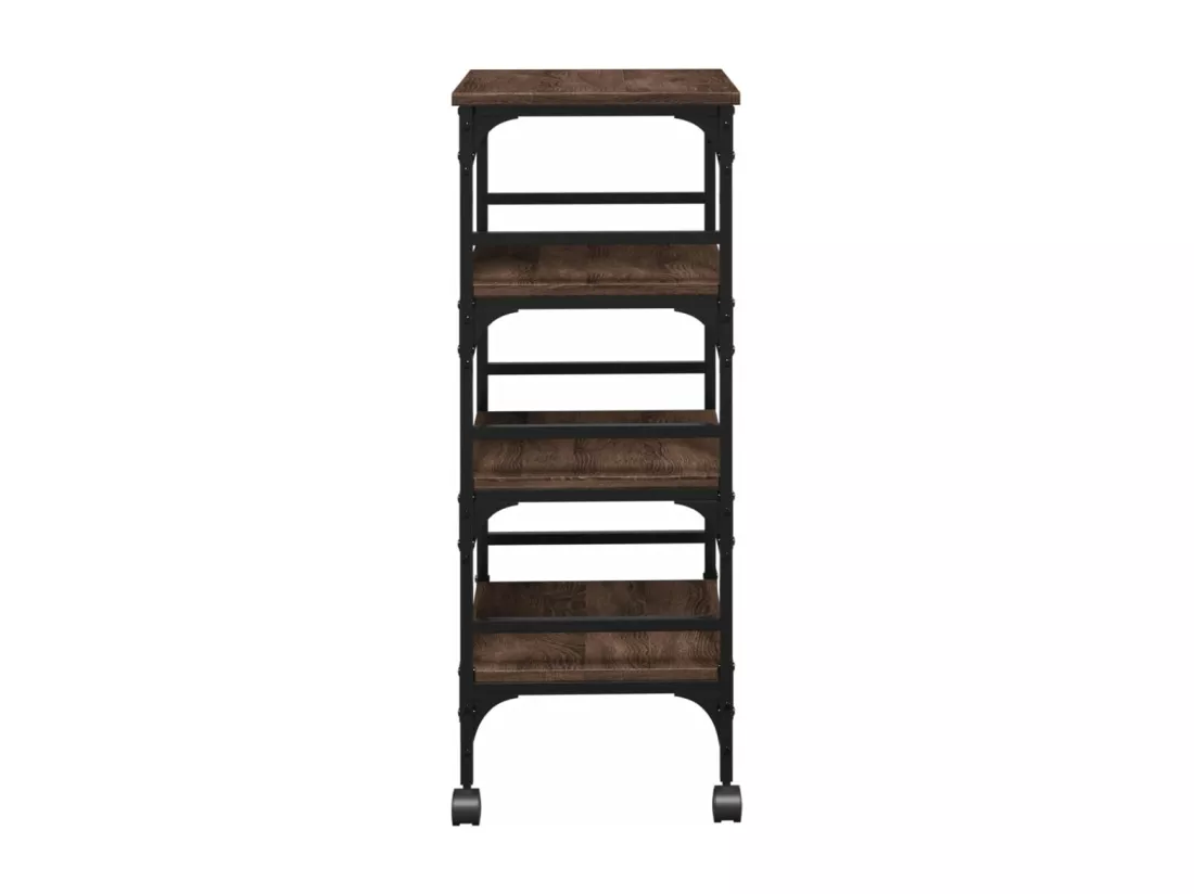 Chariot de cuisine chêne marron 45x35x89,5 bois d'ingénierie