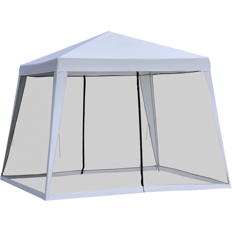 Outsunny Pavillon mit Moskitonetz grau